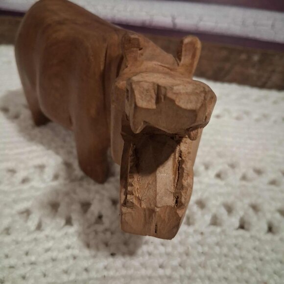 WOODEN HIPPOPOTAMUS - Picture 6 of 6